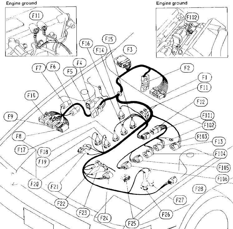 1990 Nissan 240sx injector harness #2